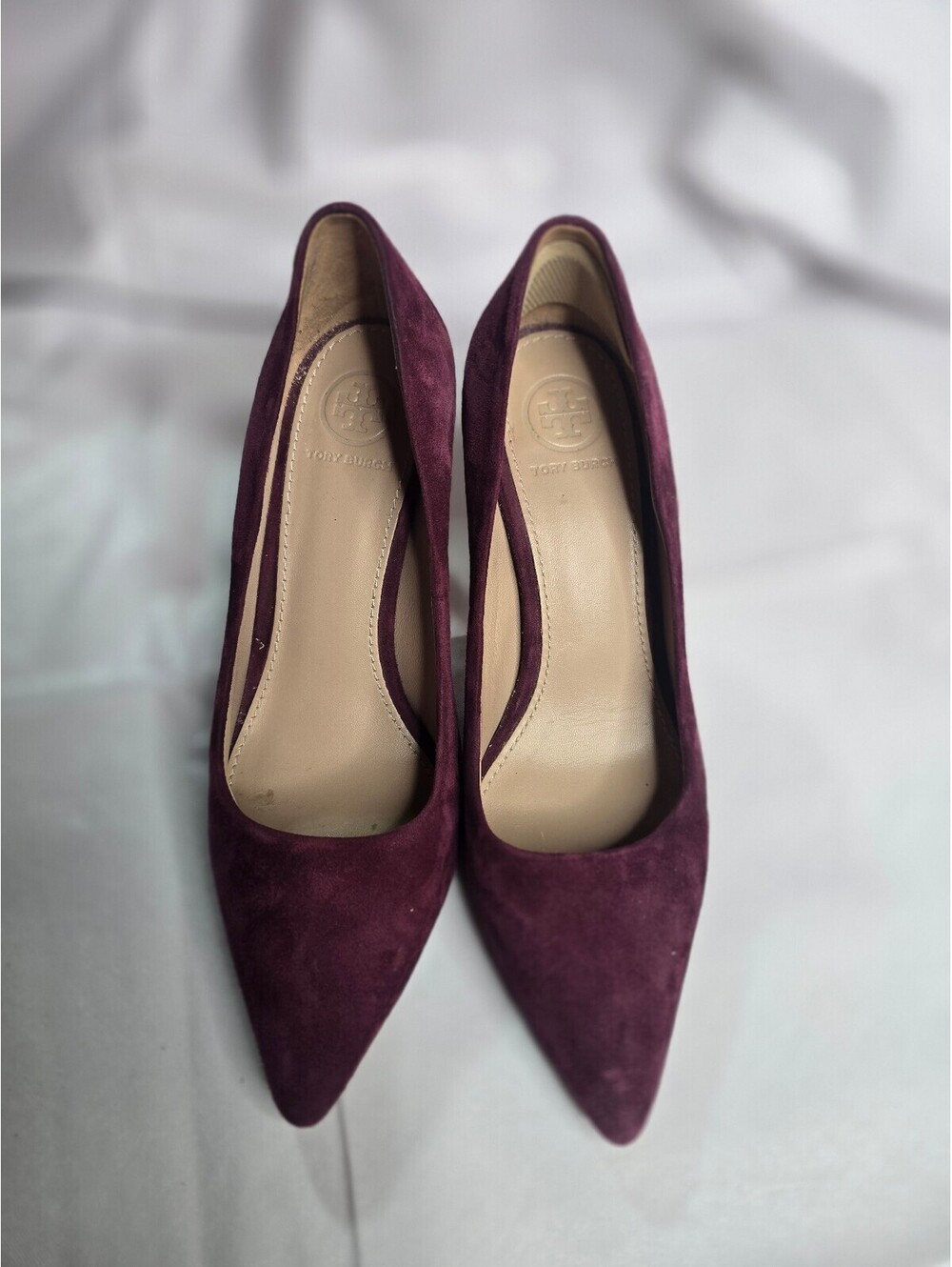 Tory Burch "Royal Port Elizabeth" 85mm Suede Stiletto Pumps Size 6M